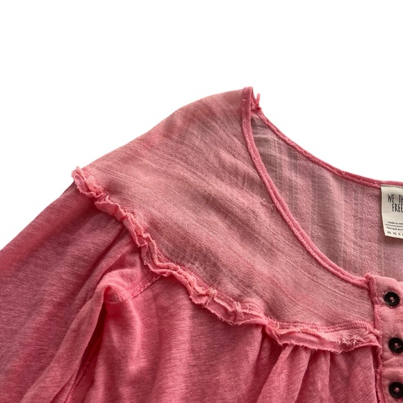 Free People Pink Long Sleeve Top - Picture 5 of 16